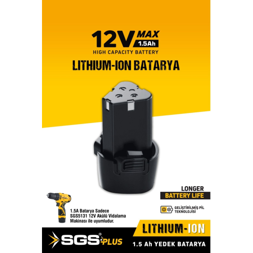 5137 Profesyonel Akülü Vidalama Yedek Batarya 12 Volt (1.5AH) 5137 Profesyonel Akülü Vidalama Yedek Batarya 12 Volt (1.5AH)