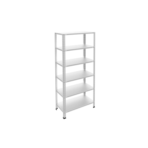 6 Katlı 43x93x200 Cm Galvaniz Çelik Raf - Depo, Arşiv, Kiler, Dosya, Market Rafı