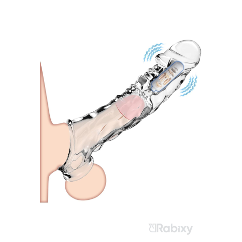9 Cm Uzatmalı Titreşimli Uzun Deneyim Etkili Penis Kılıfı