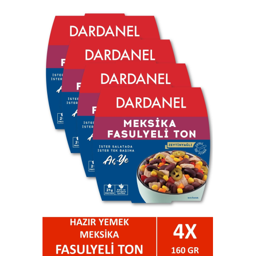 Aç Ye Meksika Fasulyeli Ton Balığı 160 gr X 4 Adet Aç Ye Meksika Fasulyeli Ton Balığı 160 gr X 4 Adet