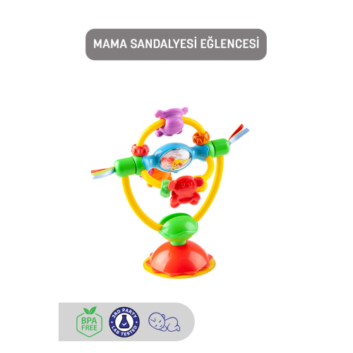 Ae-2101 Mama Sandalyesi Eğlencesi - Mama Sandalyesi Oyuncağı Vakumlu Vantuzlu - Bebek Oyuncağı