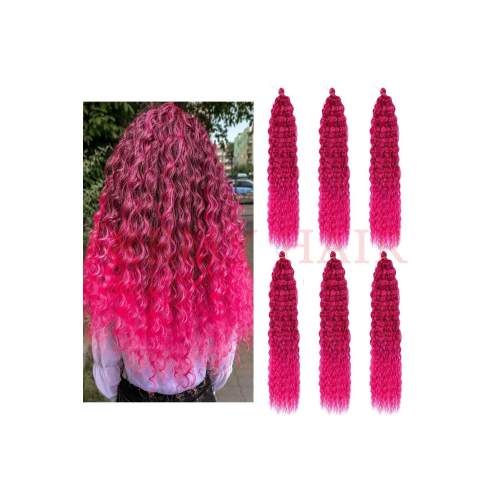 Afro Örgüsü Saç - Kızıl Pembe 100gr. Afro Örgüsü Saç - Kızıl Pembe 100gr.