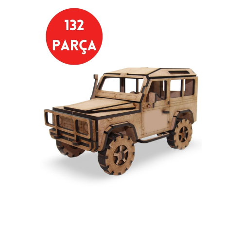 Ahşap 4x4 Off-Road Araç Maketi - 132 Parça 4x4 Model Araba - 3D Land Rover Defender Puzzle Ahşap 4x4 Off-Road Araç Maketi - 132 Parça 4x4 Model Araba - 3D Land Rover Defender Puzzle