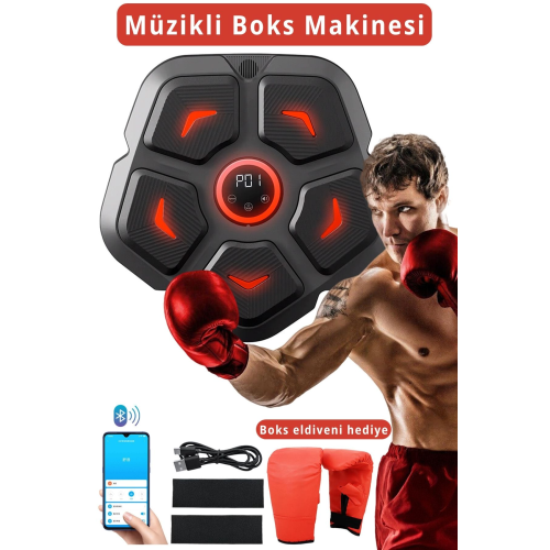 Akıllı Boks Eğitim Makinesi Müzikli Bluetooth Spor Aleti Fitness Egzersiz Cihazı Akıllı Boks Eğitim Makinesi Müzikli Bluetooth Spor Aleti Fitness Egzersiz Cihazı