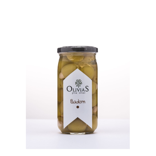 Badem Dolgulu - Bademli Yeşil Zeytin 370 Cc (200-220 GR)