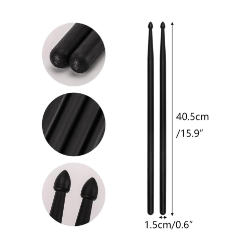 Baget Siyah Polyamide Kırılmaz 5 A - Davul - Bateri Bageti Drumsticks 5a Pürüzsüz Yüzey Baget Siyah Polyamide Kırılmaz 5 A - Davul - Bateri Bageti Drumsticks 5a Pürüzsüz Yüzey