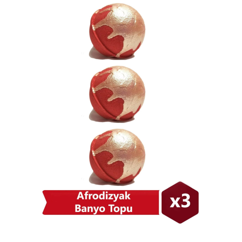 Bathbox Afrodizyak Banyo Topu, Nem Bombası, Jakuzi, Küvet & Pedikür Topu 3 Adet 130 gr Bathbox Afrodizyak Banyo Topu, Nem Bombası, Jakuzi, Küvet & Pedikür Topu 3 Adet 130 gr