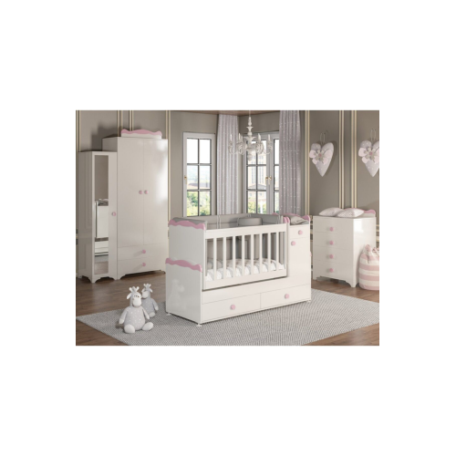 Bby 950 Büyüyebilen 3 Kapılı Bebek Odası Takımı Pembe