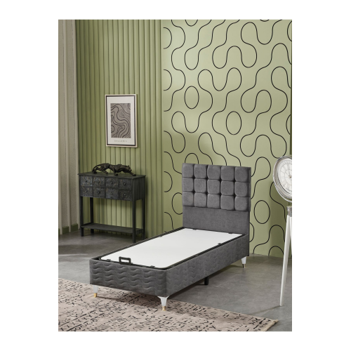 Bengü 90x190 Tek Kişilik (Baza+Başlık) 2 Li Set (Jeryy Gri) Bengü 90x190 Tek Kişilik (Baza+Başlık) 2 Li Set (Jeryy Gri)