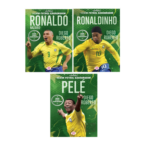 Benim Futbol Kahramanım RONALDO - RONALDİNHO - PELE / Büyük Poster Futbolcu Kartı HEDİYE - 3 KİTAP Benim Futbol Kahramanım RONALDO - RONALDİNHO - PELE / Büyük Poster Futbolcu Kartı HEDİYE - 3 KİTAP