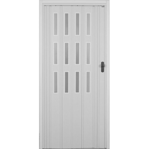 Beyaz 3 Sıra Camlı Akordeon Kapı 72x200cm
