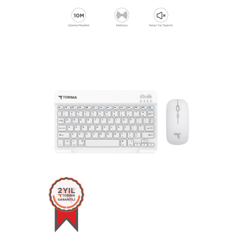 Beyaz Tmk-04 Bluetooth Kablosuz Klavye Ve Mouse Seti Beyaz Tmk-04 Bluetooth Kablosuz Klavye Ve Mouse Seti