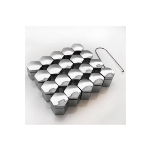 Bijon Kapağı Krom Efekt 17mm Uyumlu 20'li Set Bijon Kapağı Krom Efekt 17mm Uyumlu 20'li Set