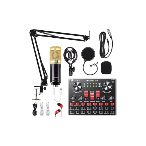 BM800 Filtreli Condenser Mikrofon V8S Ses Kartı ve Standlı Set BM800 Filtreli Condenser Mikrofon V8S Ses Kartı ve Standlı Set