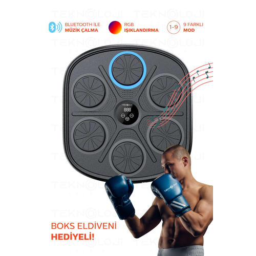 Boks Eğitim Makinesi Rgb Müzikli Bluetooth Hoparlör Genç Yetişkin Boks Egzersizi Eldiven Hediyeli Boks Eğitim Makinesi Rgb Müzikli Bluetooth Hoparlör Genç Yetişkin Boks Egzersizi Eldiven Hediyeli
