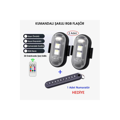 Çakar Kumandalı Pedal Ayak Altı Şarjlı Motorsiklet 2adet Işık Rgb Led Flaşör Araba Drone Su Geçirmez Çakar Kumandalı Pedal Ayak Altı Şarjlı Motorsiklet 2adet Işık Rgb Led Flaşör Araba Drone Su Geçirmez