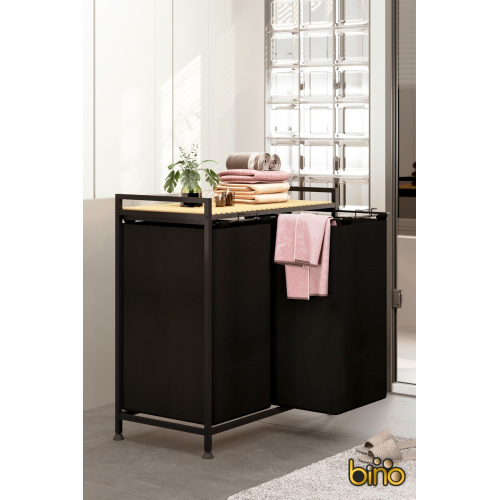 Çamaşır Sepeti Kirli Sepeti Ahşap Banyo Dolabı Büyük Boy Geniş 2 Bölmeli Kumaş Kirli Sepeti Çamaşır Sepeti Kirli Sepeti Ahşap Banyo Dolabı Büyük Boy Geniş 2 Bölmeli Kumaş Kirli Sepeti