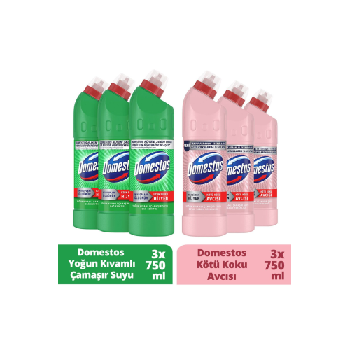 Çamaşır Suyu Beyaz Sabun Ferahlığı 750 ml X3 Çamaşır Suyu Dağ Esintisi 750 ml X3 Çamaşır Suyu Beyaz Sabun Ferahlığı 750 ml X3 Çamaşır Suyu Dağ Esintisi 750 ml X3