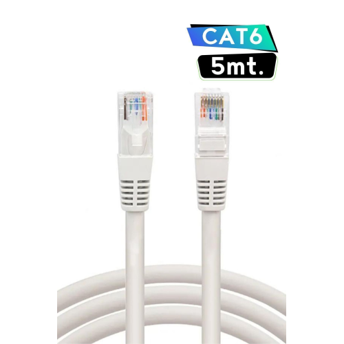 Cat6 5mt Ethernet Kablosu 1000mbps 5 Metre Fabrikasyon Internet Kablosu Cat6 5mt Ethernet Kablosu 1000mbps 5 Metre Fabrikasyon Internet Kablosu