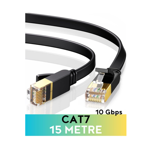 CAT7 15 Metre Ethernet Kablosu 10Gbps Premium İnternet Lan Kablo 15mt