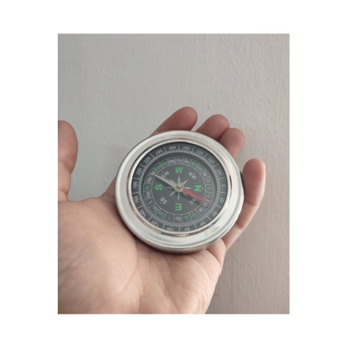 Çelik Kasa Paslanmaz Mini Pusula 7cm Çap Çelik Kasa Paslanmaz Mini Pusula 7cm Çap