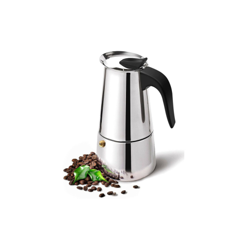 Çelik Ocak Üstü 4 Cup Fincan 200 ml Moka Pot Espresso Cin285-4 Çelik Ocak Üstü 4 Cup Fincan 200 ml Moka Pot Espresso Cin285-4