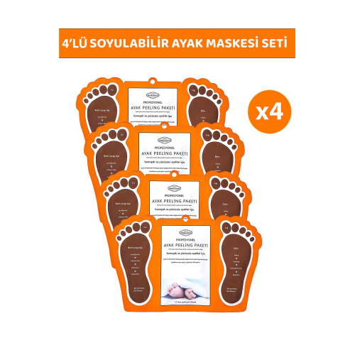 ÇORAP TİPİ AYAK PEELİNG MASKESİ 4'LÜ ÇORAP TİPİ AYAK PEELİNG MASKESİ 4'LÜ