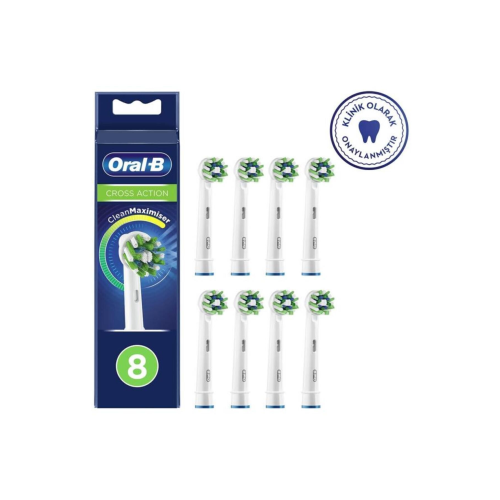 Cross Action 8’lı Cleanmaximizer Teknolojili Yedek Fırça Başlığı Cross Action 8’lı Cleanmaximizer Teknolojili Yedek Fırça Başlığı