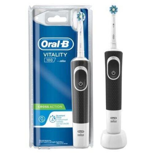 D100 Şarjlı Vitality Black Crossaction Diş Fırçası D100 Şarjlı Vitality Black Crossaction Diş Fırçası