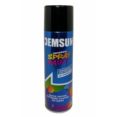 Demsun Akrilik Efektli Sprey Boya Mat Siyah 200 Ml Ral9005