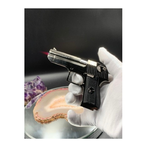 Desert Eagle Modeli Dekoratif Pürmüz Alevli Hediye Kutulu Siyah Renk Silah Görünümlü Çakmak Desert Eagle Modeli Dekoratif Pürmüz Alevli Hediye Kutulu Siyah Renk Silah Görünümlü Çakmak