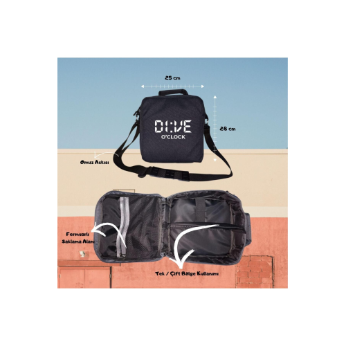Dive O'clock Temalı Dalış Aksesuar Çantası M2-Bag Dive O'clock Temalı Dalış Aksesuar Çantası M2-Bag