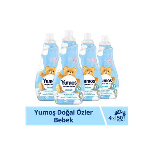 Doğal Özler Konsantre Çamaşır Yumuşatıcısı Bebek 1200 ml 50 Yıkama 4 Adet Doğal Özler Konsantre Çamaşır Yumuşatıcısı Bebek 1200 ml 50 Yıkama 4 Adet