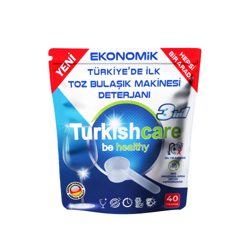Ekonomik Hepsi Bir Arada Bulaşık Makinesi Deterjanı Toz 40 Yıkama
