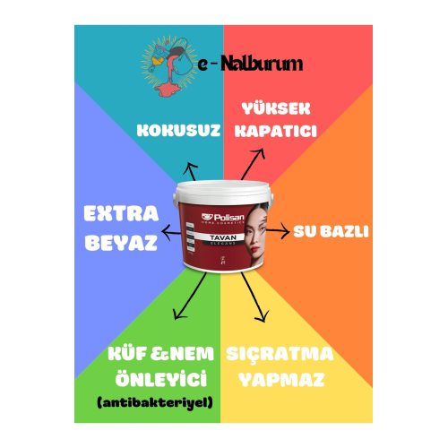Elegans Extra Küf Önleyici Antibakteriyel Tavan Boyası 3.5kg Tavan Boyaları Elegans Extra Küf Önleyici Antibakteriyel Tavan Boyası 3.5kg Tavan Boyaları