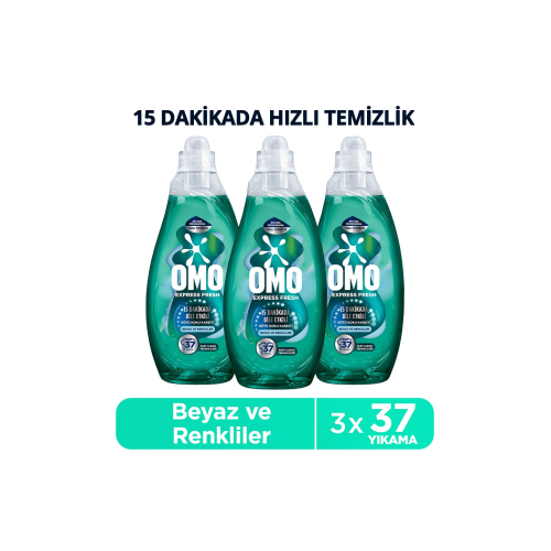 Express Fresh Kötü Koku Karşıtı Beyaz Ve Renkliler Sıvı Çamaşır Deterjanı 1480 ml X3