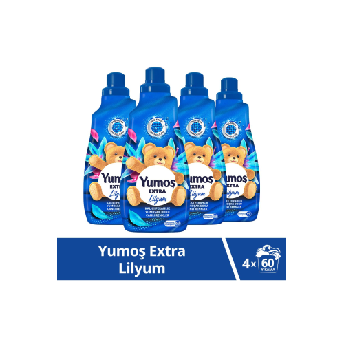Extra Konsantre Çamaşır Yumuşatıcısı Lilyum 1440 ml 60 Yıkama 4 Adet Extra Konsantre Çamaşır Yumuşatıcısı Lilyum 1440 ml 60 Yıkama 4 Adet
