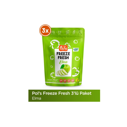 Freeze Fresh Elma 3 Adet X 20 G Dondurularak Kurutulmuş Meyve Freeze Fresh Elma 3 Adet X 20 G Dondurularak Kurutulmuş Meyve