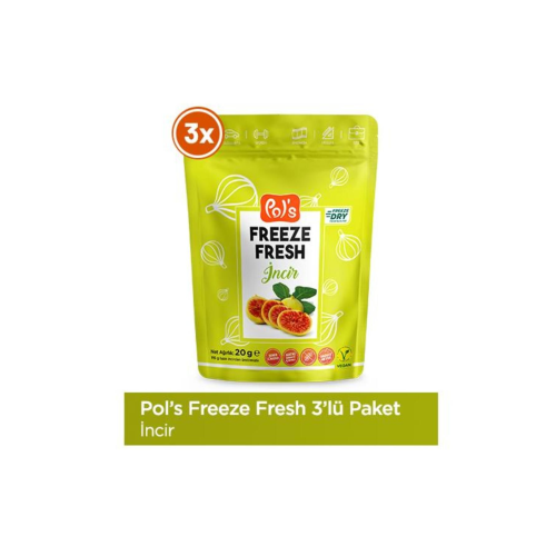 Freeze Fresh Incir 3 Adet X 20 G Dondurularak Kurutulmuş Meyve Freeze Fresh Incir 3 Adet X 20 G Dondurularak Kurutulmuş Meyve