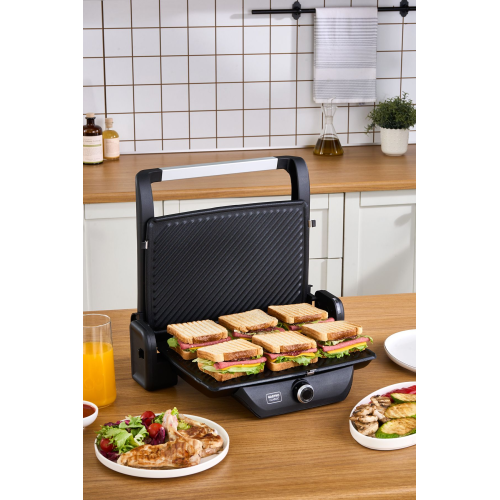 Gastro Classic Izgara ve Tost Makinesi Matte Black 6 Dilim Kapasiteli Gastro Classic Izgara ve Tost Makinesi Matte Black 6 Dilim Kapasiteli