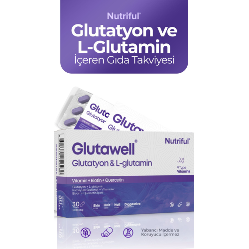 Glutawell Glutatyon Ve L-glutamin Içeren 30 Tablet Glutawell Glutatyon Ve L-glutamin Içeren 30 Tablet