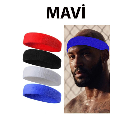 Havlu Ter Bandı Kafa Bandı Headband Tenis Saç Bandı Futbol Saç Bandı Basketbol Bandı Sporcu