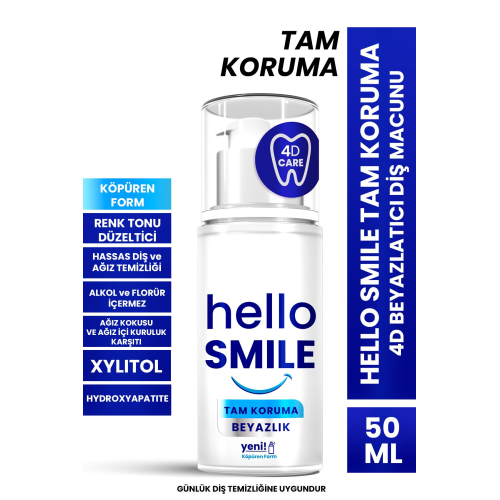 Hello Smile Tam Koruma 4d Beyazlatıcı Diş Macunu 50 ml