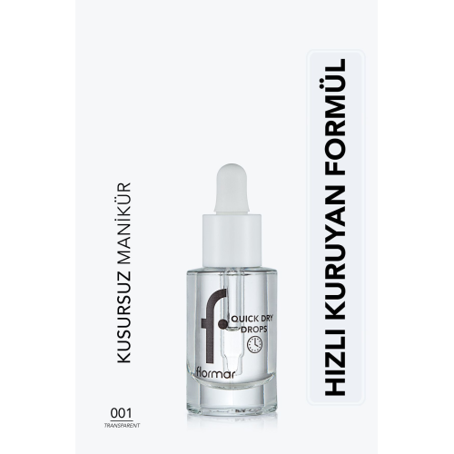 Hızlı Kurutma Etkili Oje Sonrası Bakım Yağı - Quick Dry Drops - 001 - 8682536046534 Hızlı Kurutma Etkili Oje Sonrası Bakım Yağı - Quick Dry Drops - 001 - 8682536046534