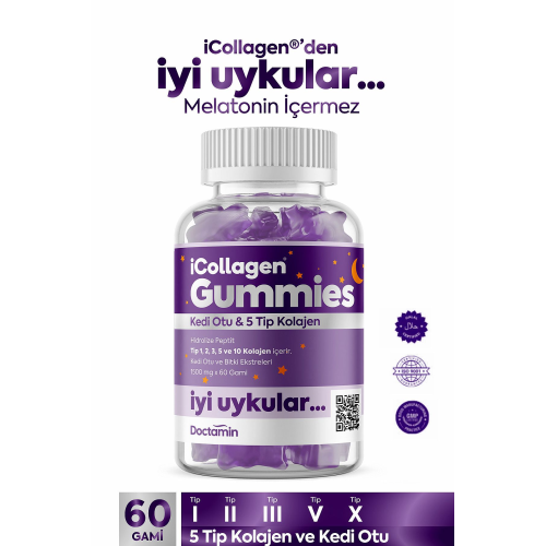 İyi Uykular Kolajen Jelibonu - Kedi Otu & 5 Tip Kolajen İyi Uykular Kolajen Jelibonu - Kedi Otu & 5 Tip Kolajen