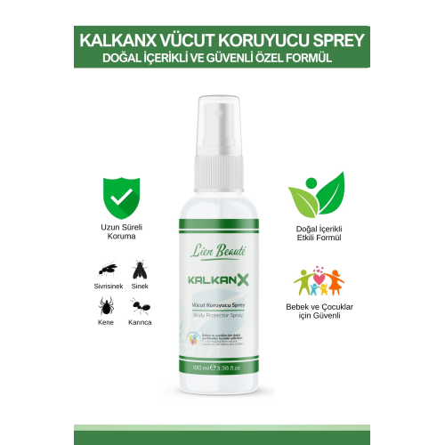 Kalkanx Doğal Koruyucu Vücut Spreyi Dış Etkenlere Karşı Bitkisel Koruma Kalkanx Doğal Koruyucu Vücut Spreyi Dış Etkenlere Karşı Bitkisel Koruma