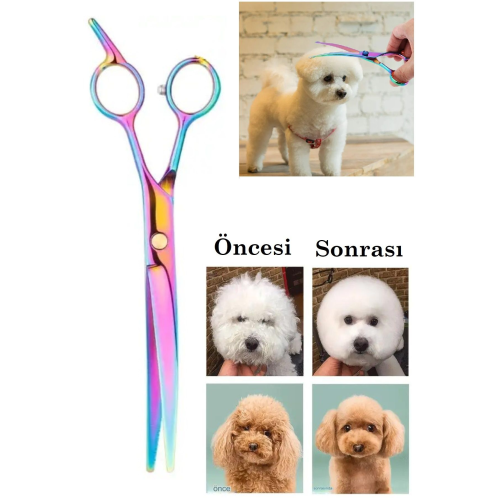 Kavisli Rainbow Petshop Kuaför Kedi Köpek Evcil Hayvan Makası Saç Şekil Verme Makası Xlq510 Kavisli Rainbow Petshop Kuaför Kedi Köpek Evcil Hayvan Makası Saç Şekil Verme Makası Xlq510