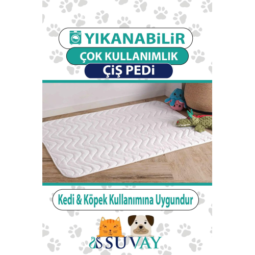 Kedi Köpek Çiş Pedi | Sıvı Geçirmez Yıkanabilir Emici | Hasta Alezi | 4 Ebat Kedi Köpek Çiş Pedi | Sıvı Geçirmez Yıkanabilir Emici | Hasta Alezi | 4 Ebat