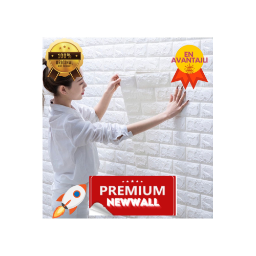 Kendinden Yapışkanlı Duvar Kağıdı Esnek Köpük Paneli 3d Tuğla Desen Beyaz 1 Adet 35x38 Cm