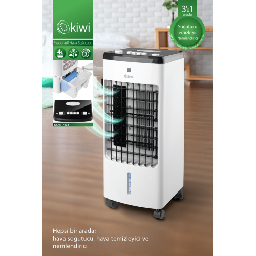 Kfan-7494 3'ü 1 Arada Hava Temizleyici, Nemlendirici Portatif Hava Soğutucu 60 Watt Kfan-7494 3'ü 1 Arada Hava Temizleyici, Nemlendirici Portatif Hava Soğutucu 60 Watt